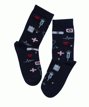 جوراب طرح پزشکی سرمهای مدیفرم