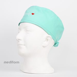 کلاه جراحی mediform سبز روشن طرح ECG