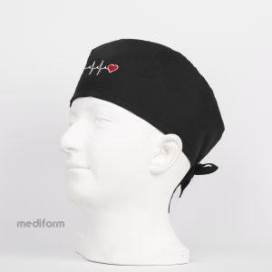 کلاه جراحی mediform مشکی طرح ECG
