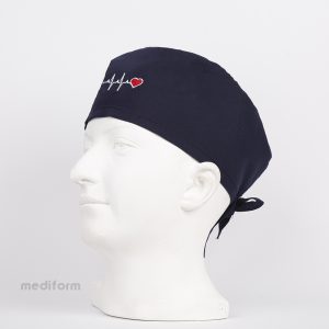 کلاه جراحی mediform سرمه ای طرح ECG