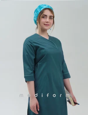 لباس اتاق عمل زنانه سبز کله‌غازی مدیفرم مدل Liberta