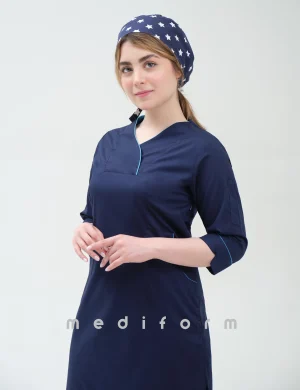 لباس اتاق عمل سرمه‌ای زنانه مدیفرم مدل Liberta