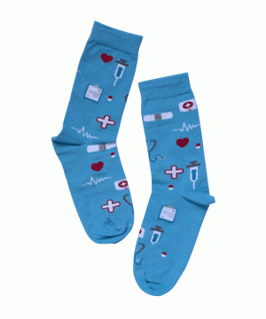 جوراب طرح پزشکی آبی مدیفرم