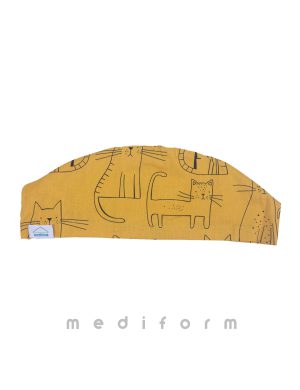 کلاه جراحی طرح گربه زرد