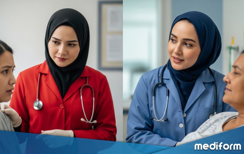 رنگهای روپوش پزشکی و ارتباط آنها با احساس آرامش یا اضطراب در بیماران