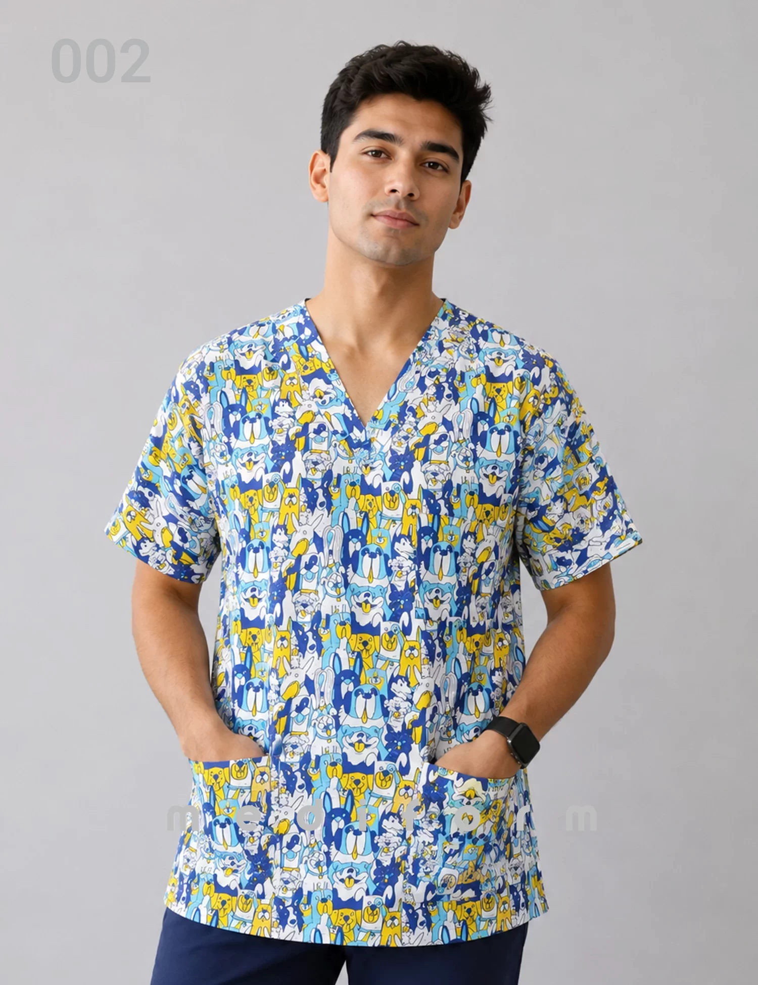 اسکراب پزشکی طرحدار (تاپ تک) سری JOY کد 002