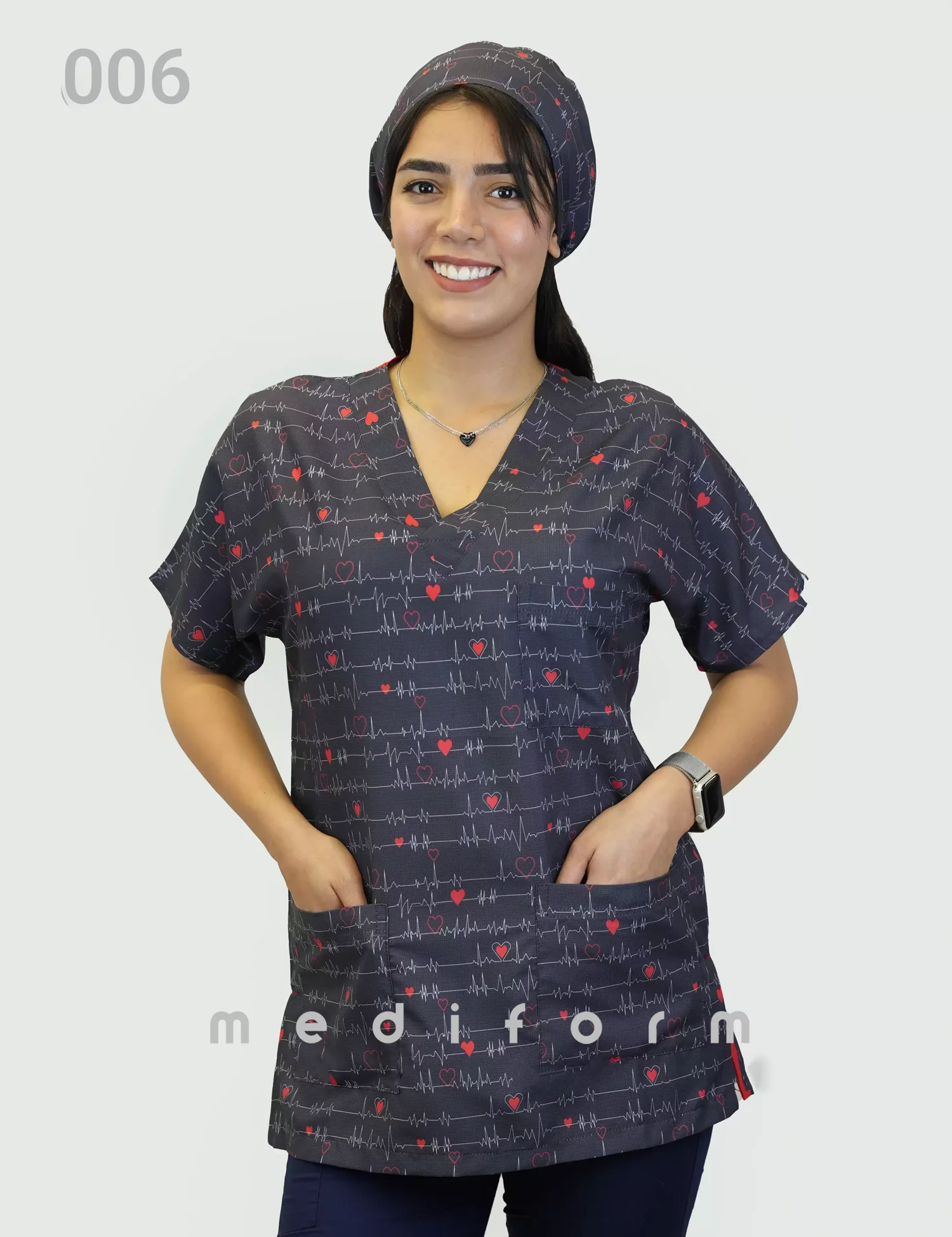 اسکراب پزشکی طرحدار (تاپ تک) سری JOY کد 006