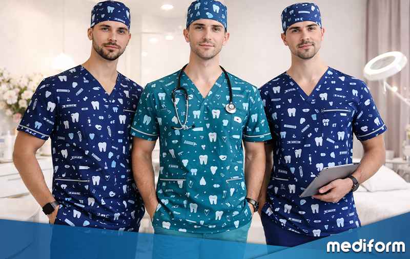 لباس فرم کلینیک زیبایی طرح دار